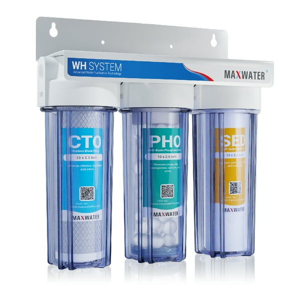 Max Water 3 Stage (Good to Protect Home from Scale & Corrosion) 10 inch Standard Water Filtration