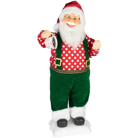 24" Animated and Musical Santa Claus with Hot Cocoa Christmas Figure