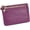 Purple, variant on Women's PU Leather Coin Purse,Triple Zipper Pocket Size Pouch, Change Card Holder Wallet