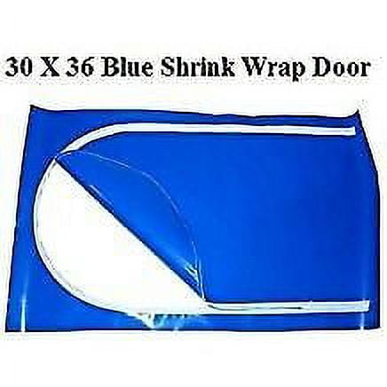 US Marine Products - 30x36 Blue Boat Shrink Wrap Zipper Entry Access Door