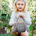 thumbnail image 4 of VALSEEL Personalized Bunny Easter Basket Plush Custom Easter Basket With Handles Pluffy Custom Eggs Bag Gifts For Kids Girls Babies Toddlers Teens, 4 of 5