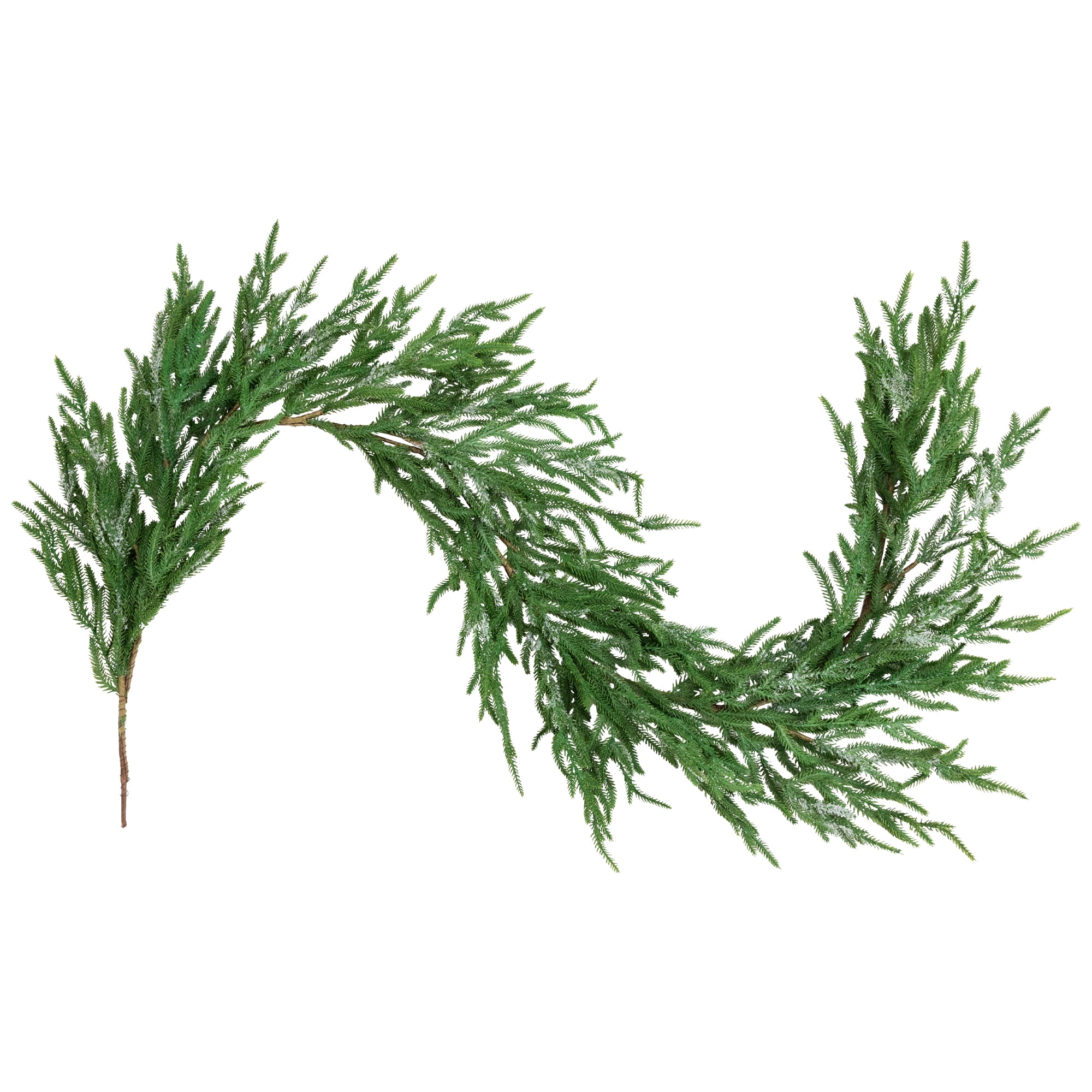 Frosted Norfolk Pine Artificial Christmas Garland - 5' - Unlit