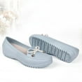thumbnail image 3 of IUJSOY Womens Loafers Waterproof Rain Shoes Slip on Bowknot Garden Shoes Nurse Walking Shoes, 3 of 9