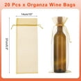 thumbnail image 2 of Uxcell Organza Wine Bags Gift Wrap Bags Sheer Mesh Wine Bottle Bag Drawstring Pouches for Party Wedding Gold, 2 of 7