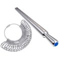 thumbnail image 1 of Metal Ring Sizer Set Finger Measuring Ring with Rings Mandrel Sizer Finger Sizing Measuring Stick Ring Jewelry Tools Set, 1 of 7