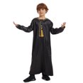 thumbnail image 2 of WUXIAN Toddler Arabic Thobe Thobe Long Sleeve Kaftan Crew Robe National Teenage Boys Long Sleeve Embroidered Robe Sets Arab Wear Robe Comfort Baby Streetwear, 2 of 9