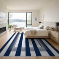 thumbnail image 3 of ODIKA 9'x12' Washable Area Rug Classic Parallel Line Border Balanced Banded Geometric Striped for Great Room, Indoor Concept, Large Living Room, Low Pile, Flatwoven, 3 of 7