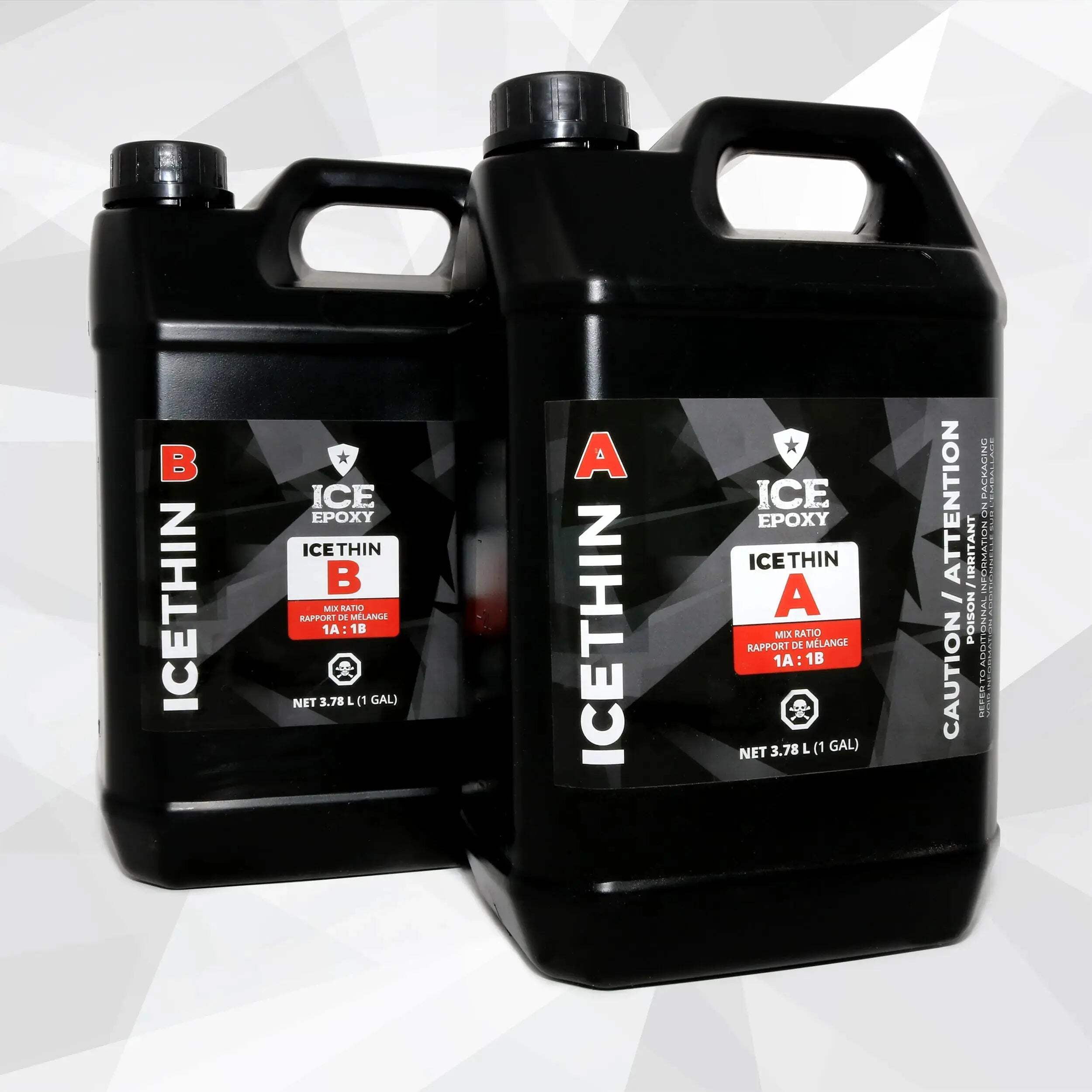 Ice Epoxy:  ICE-THIN Flood Coat Crystal Epoxy 2 gallons