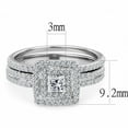 thumbnail image 2 of Luxe Jewelry Designs Women's Stainless Steel Wedding Ring with Square CZ - Size 6, 2 of 4