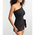 thumbnail image 3 of Coco Reef BLACK Rosaline One-Shoulder Sarong Swim Dress, US 38C, UK 38C, 3 of 4