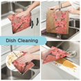 thumbnail image 2 of Ryvnso Cherry Flowers on Branch Kitchen Towels Dish Clothes for Drying Dishes Cleaning Absorbent Set of 6, 2 of 9