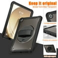 thumbnail image 4 of for Samsung Galaxy Tab A11 8.7" 2025 SM-X133 / SM-X135 Case, TPU Hybrid Shockproof Protective PC Clear Back Case Cover with 360° Swivel Stand / Shoulder Strap for Kids - A, 4 of 18