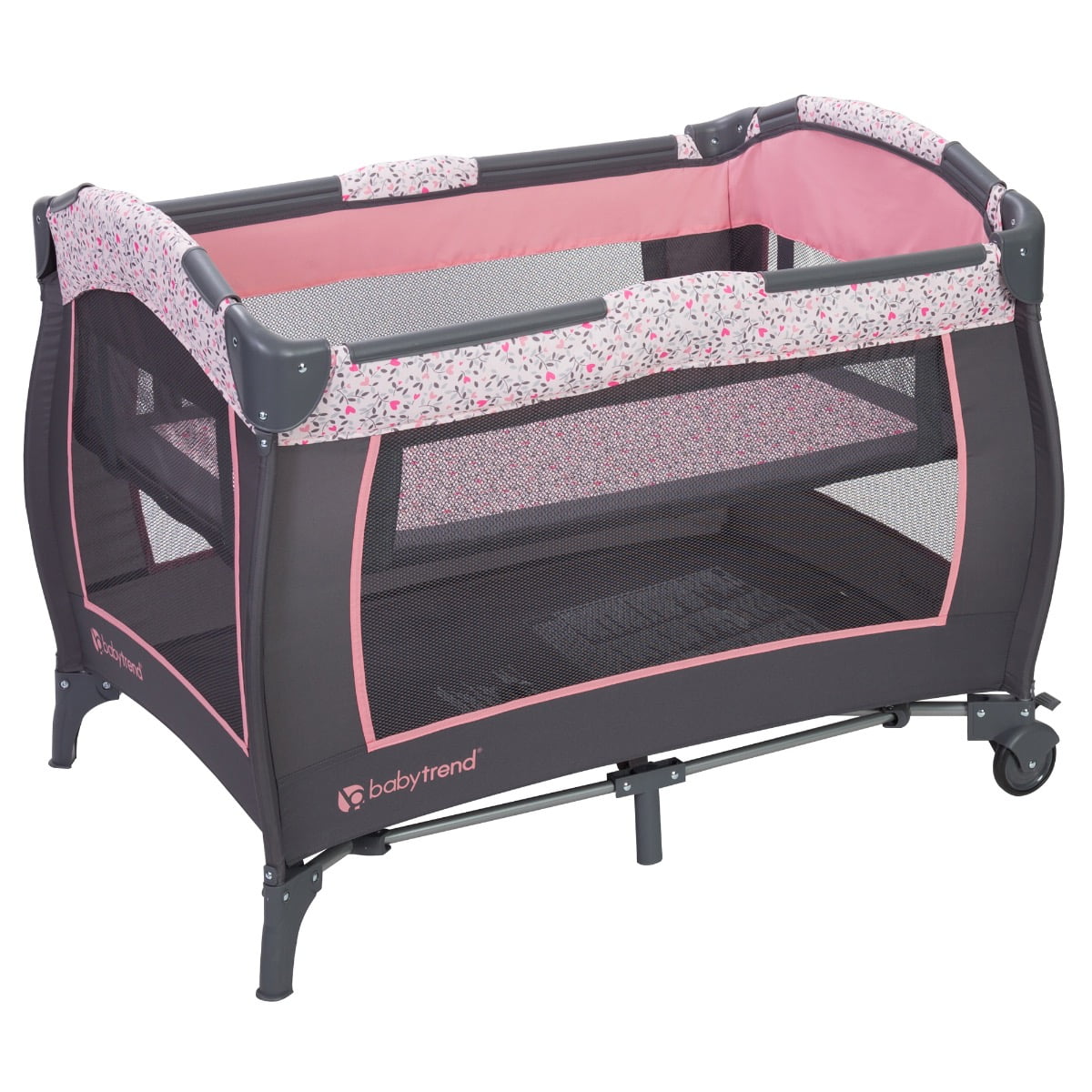Baby Trend Trend-E Nursery Center Playard Crib with Bassinet, April
