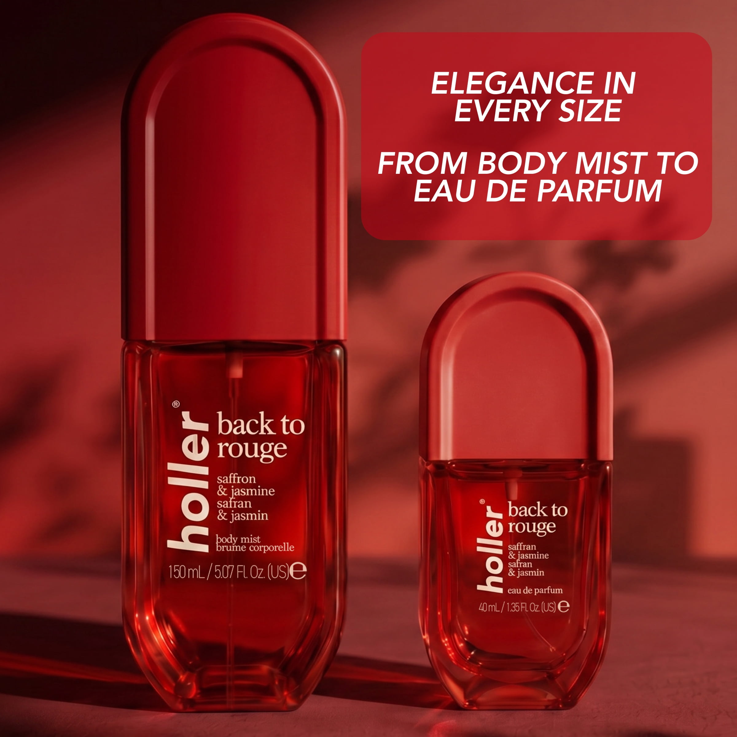 HOLLER Luxe Collective Inc. Back To Rouge Saffron & Jasmine Body Mist, 5.07 fl oz