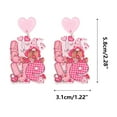 thumbnail image 3 of Isvgxsz Women Valentine's Day Earrings Heart Earrings Handmade Dangle Earrings Colorful Valentine's Day Earrings Creative Funny Earrings for Women, 3 of 4