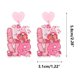 thumbnail image 3 of CaiYueKe Valentine's Day Earrings for Women, Acrylic Heart Dangle Drop Earrings, Cute Love Jewelry Gift, Party Wedding Prom Romantic Accessories, 3 of 4