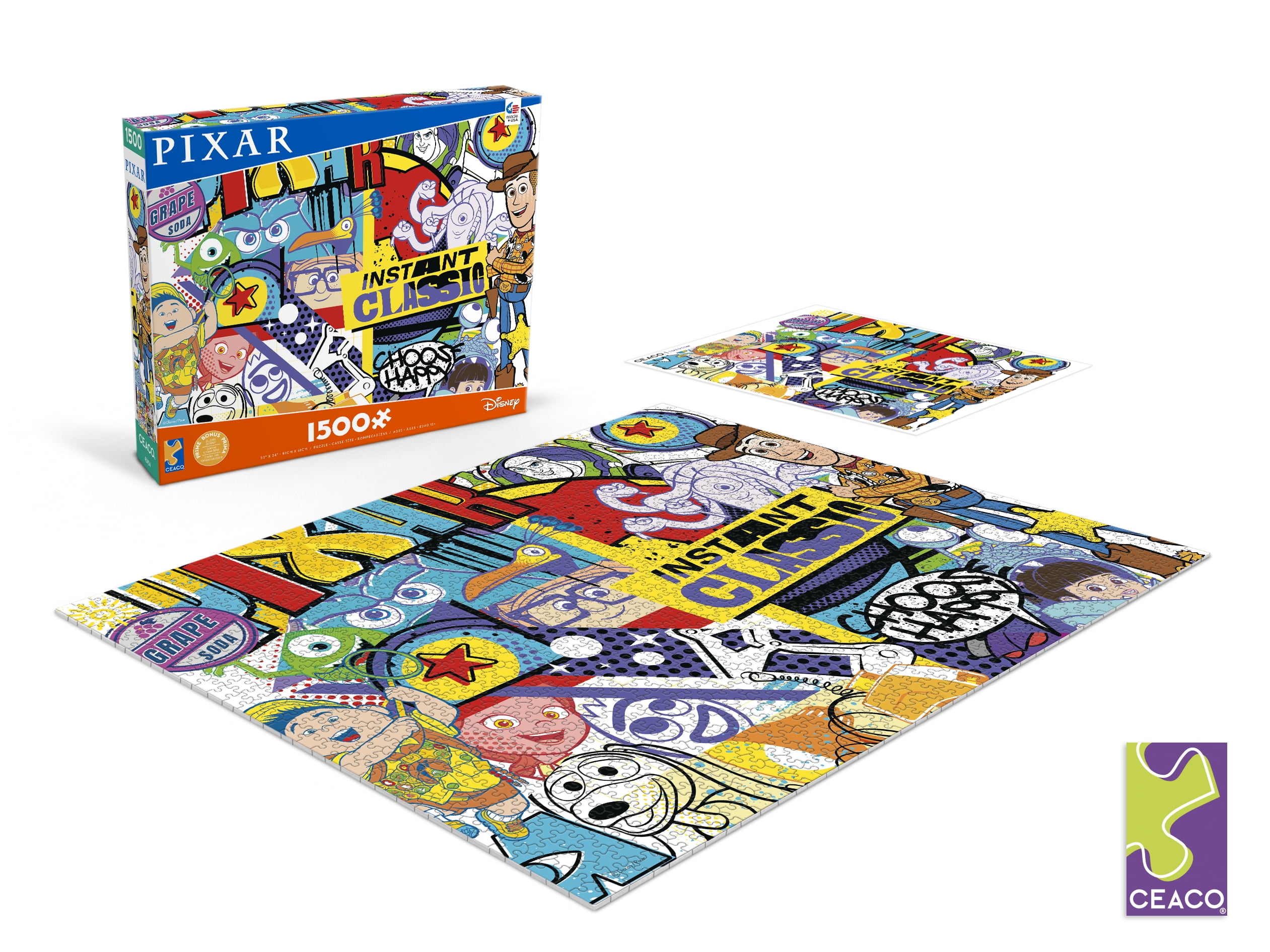 Ceaco Disney Pixar Graffiti 1500-Piece Interlocking Jigsaw Puzzle