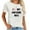 White, variant on Cool Women's Graphic Tee with Short Sleeves and Retro Style Prints