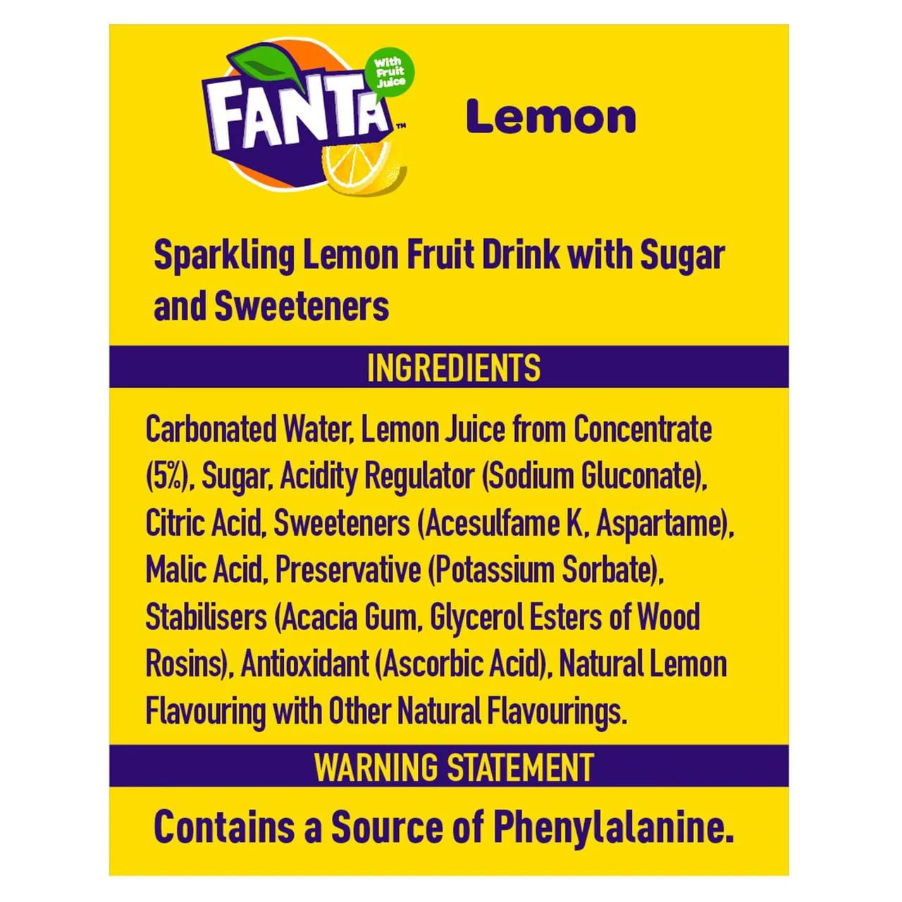 Fanta Lemon 330ml (Pack of 6)
