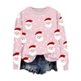 thumbnail image 2 of Merry Christmas Sweatshirts for Womens Crewneck Christmas Printed Shirts Loose Long Sleeve Blouses Casual Xmas Sweatshirt Holiday Party Pullover Sweater Tops, 2 of 4
