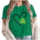 thumbnail image 1 of Camiseta de Manga Corta de Cuello Redondo Impresa de Primavera Superior de las Mujeres, Mezcla Ligera de Poliéster para Uso Diario Y de Fiesta Casual, 1 of 1