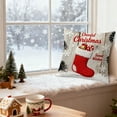 thumbnail image 6 of Steadline Christmas Themed Linen Pillow Cover - 17x17 Inch Holiday Decorative Cushion Case - Reversible Festive Sofa and Bed Decor for Seasonal Home Styling, 6 of 7