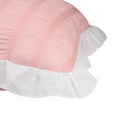 thumbnail image 2 of Unique Bargains Polyester Ruffles Pleated Pillow Shams Set of 2 with Envelope Closure Pink Queen, 2 of 7