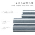 thumbnail image 5 of Noble Linens 4 Piece Pattern Microfiber Bed Sheets Set, Soft Lines Stone, King, 5 of 8