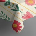 thumbnail image 5 of Pioneer Flower Floral Print Pattern Rectangle Tablecloth 60"x120",Waterproof Polyester Rectangle Table Cloth, Wipeable Spillproof Polyester Tablecloth for Dining, Camping, Indoor and Outdoor, 5 of 6