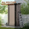 thumbnail image 4 of Bapipro 3'x 3' Outdoor Storage Shed, Metal Tool Shed with Lockable Door for Backyard, Garden & Patio, Brown, 4 of 8