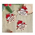 thumbnail image 5 of Peacheart Christmas Wooden Ornaments, 3D Rustic Merry Christmas Carved Wood Crafts Hanging Decorations for Xmas Tree Holiday Wedding Party Supplies Farmhouse Home Decor, 5 of 9