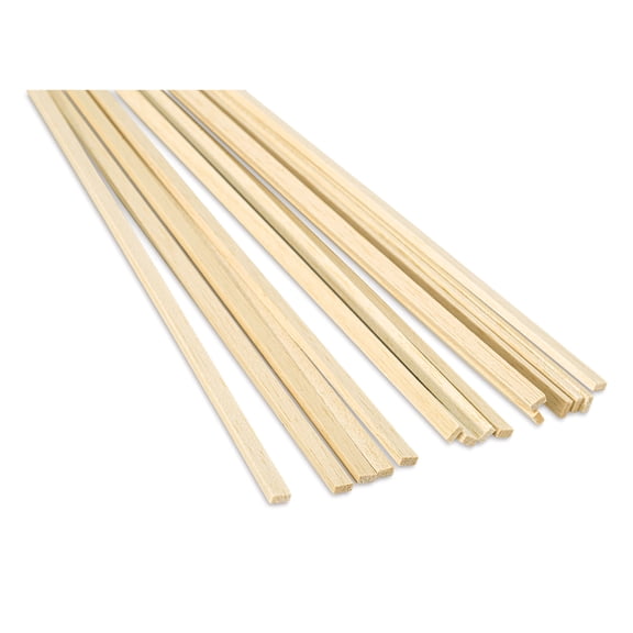Bud Nosen Balsa Wood Sticks - 3/16" x 3/8" x 36", Pkg of 15