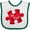 White and Green, variant on Inktastic Autism Awareness Be Kind Red Puzzle Piece Boys or Girls Baby Bib