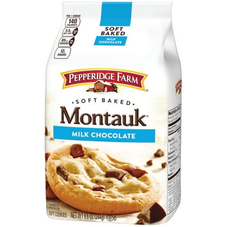 (2 Pack) Pepperidge Farm Montauk Soft Baked Milk Chocolate Cookies, 8.6 oz. (Best Chocolate No Bake Cookies)