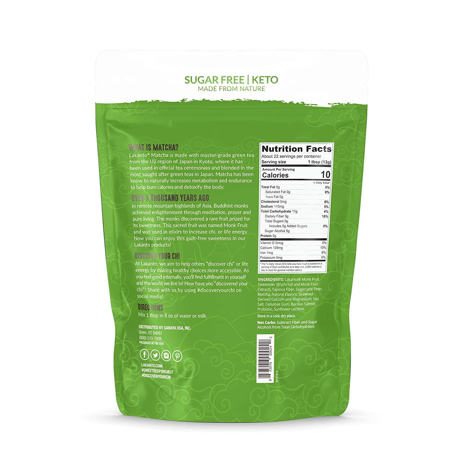 DRINK MIX MATCHA LATTE Pack of 8