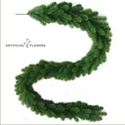 Floral Home, 9' Northern Spruce Green Garland, Christmas Decorations Best for DIY
