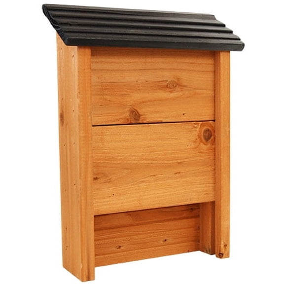 Woodlink Wooden Bat Shelter with Black Roof, 15 Bats