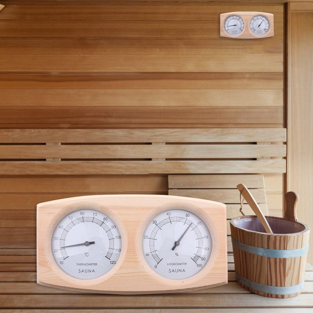 BLEEUS Sauna Thermometer Digital Thermometer Hygrometer For Family For Hotel Sauna Room Travel Essentials ()