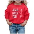 thumbnail image 1 of Chandail Court Sans Capuche pour Enfants, Col Rond Imprimé, Manches Longues, Taille 7-8 Ans, 1 of 4