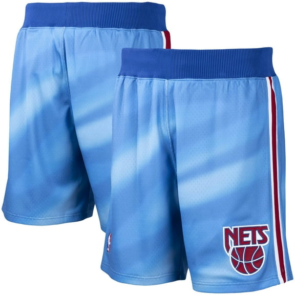 Men's Mitchell & Ness Blue New Jersey Nets 1990/91 Hardwood Classics Authentic Shorts