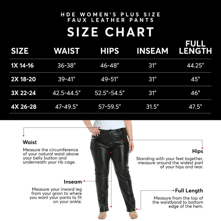 Free Shipping! HDE 1X Plus Size Women's High Waist Faux Free Shipping! HDE 1X Plus Size Women's High Waist Faux