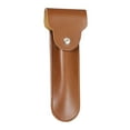 thumbnail image 3 of Estuche de Viaje para afeitadora, accesorios de afeitado, bolsa portátil para recortar barba, organizador de barba, bolsa de cuero PU para el día del Marrón brillante, 3 of 8