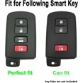 thumbnail image 2 of Key Fob Cover Compatible with Toyota Highlander Avalon Camry Corolla RAV4 2017-2024 4 Button Keychain Case Holder Protector,Red, 2 of 7