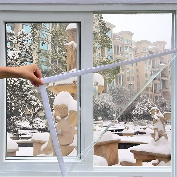 SELIVO Window Insulation Kit Transparent Easy To Open Plastic Window Wrap For Bedroom Living Room Windows