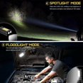 thumbnail image 5 of Powerful Rechargeable Work Light, LED Work Light with Magnetic Base, IPX6 Waterproof Flashlight, 7 Modes Mechanic Light Grey, 5 of 5
