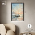 thumbnail image 4 of Boat On The Shore Sailing Wall Art Canvas Wall Art by Art Remedy, Black Floater Frame, 25" x 37", 4 of 6