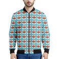 thumbnail image 3 of Bonita chaqueta con cremallera y estampado de zorro para hombre, divertida chaqueta con estampado 3D de animales, de manga larga, informal, holgada, para primavera y otoño, 3 of 5