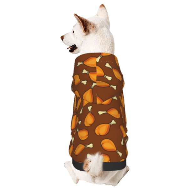 Balery Chicken Legs 1 Sudadera con Capucha para Perros Pequeños – Ropa para Mascotas, Disfraz para Perros y Gatos, Ideal para Fiestas y Cosplay-Large