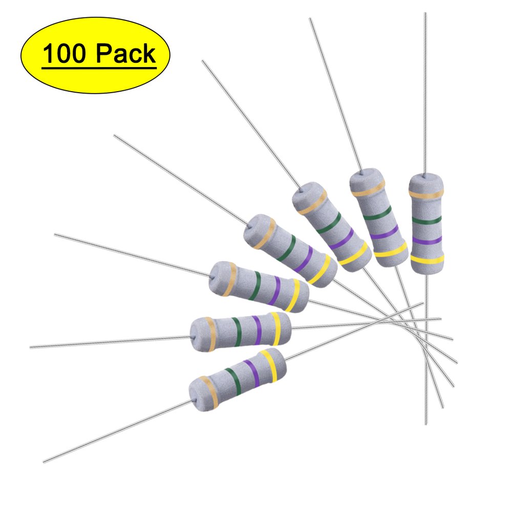 Uxcell 4.7M Ohm 1W ±5% Tolerance Axile Lead Metal Oxide Film Resistor