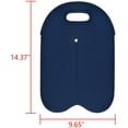 thumbnail image 6 of Wine Travel Carrier & Cooler Bag 2-bottle Wine Carrying Tote Picnic Cooler Two Bottle Water Drinks Beer Insulated Neoprene Hand Bag For Travel With Secure Carry Handle (Blue), 6 of 6